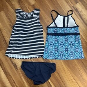 Lands End Tanki Swim Suits.  Size 12